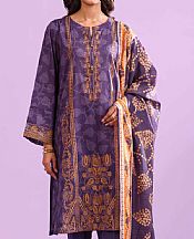 Purple Lawn Suit (2 Pcs)- Pakistani Designer Lawn Dress