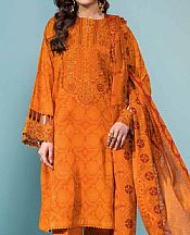 Bright Orange Lawn Suit- Pakistani Designer Lawn Dress