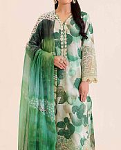 Nishat Green/Ivory Lawn Suit (2 pcs)- Pakistani Designer Lawn Suits