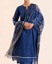 Nishat Royal Blue Lawn Suit (2 pcs)- Pakistani Designer Lawn Suits