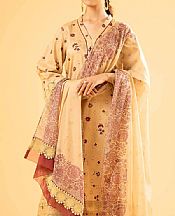 Nishat Sand Gold Lawn Suit- Pakistani Lawn Dress