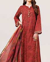 Nishat Vivid Auburn Lawn Suit- Pakistani Lawn Dress