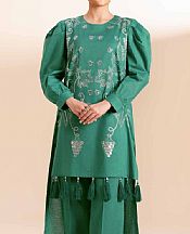 Nishat Sea Green Cambric Suit (2 pcs)- Pakistani Lawn Dress