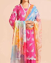 Nishat Dark Pink Lawn Suit (2 pcs)- Pakistani Lawn Dress
