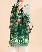 Nishat Green Lawn Suit (2 pcs)- Pakistani Designer Lawn Suits