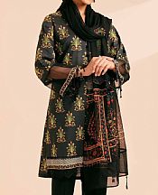 Nishat Black Lawn Suit (2 pcs)- Pakistani Lawn Dress