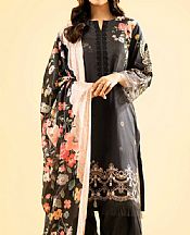 Nishat Black Lawn Suit- Pakistani Lawn Dress