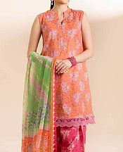 Nishat Pink/Green Lawn Suit- Pakistani Lawn Dress