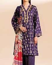 Nishat Purple Lawn Suit- Pakistani Designer Lawn Suits