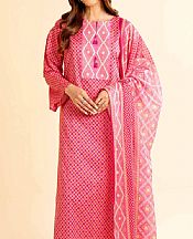 Nishat Dark Pink Lawn Suit- Pakistani Designer Lawn Suits