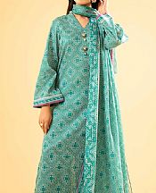 Nishat Sea Green Lawn Suit- Pakistani Lawn Dress