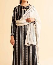 Nishat Black/Ivory Lawn Suit- Pakistani Lawn Dress