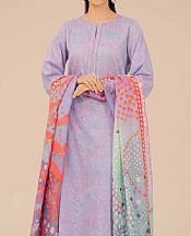 Nishat Lilac Lawn Suit- Pakistani Designer Lawn Suits