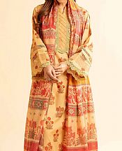 Nishat Pale Orange Lawn Suit- Pakistani Designer Lawn Suits