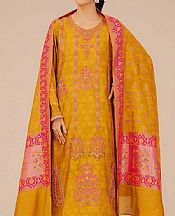 Nishat Orange Banarsi Suit- Pakistani Designer Lawn Suits