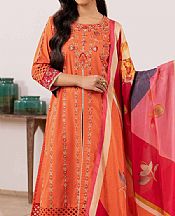 Nishat Shocking Orange Lawn Suit- Pakistani Lawn Dress