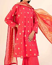 Nishat Radical Red Lawn Suit- Pakistani Lawn Dress