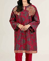 Nishat Scarlet Jacquard Suit (2 pcs)- Pakistani Designer Lawn Suits