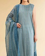 Bluish Grey Lawn Suit (2 pcs)