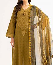 Satin Sheen Gold Lawn Suit (2 pcs)