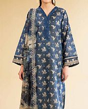 Black/Blue Lawn Suit (2 pcs)