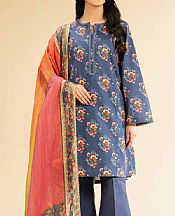 Dusky Blue Lawn Suit (2 pcs)