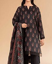 Nishat Black Lawn Suit (2 pcs)- Pakistani Designer Lawn Suits