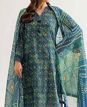 Nishat Blue/Green Lawn Suit (2 pcs)- Pakistani Lawn Dress