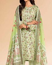 Nishat Light Green Lawn Suit (2 pcs)- Pakistani Designer Lawn Suits