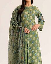 Nishat Green Lawn Suit (2 pcs)- Pakistani Designer Lawn Suits