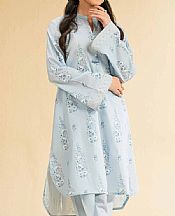 Nishat Light Grey Cambric Suit (2 pcs)- Pakistani Lawn Dress