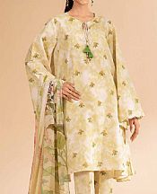 Light Green/Off White Lawn Suit