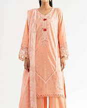 Peach Lawn Suit