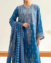 Denim Blue Lawn Suit