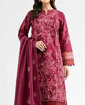 Nishat Raspberry Rose Cambric Suit- Pakistani Designer Lawn Suits