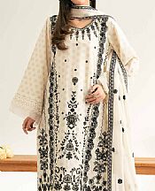Nishat Off White/Black Cambric Suit- Pakistani Lawn Dress