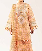 Nishat Peach Lawn Suit- Pakistani Designer Lawn Suits