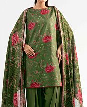 Nishat Green Cambric Suit- Pakistani Designer Lawn Suits