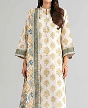Nishat Off White Lawn Suit (2 pcs)- Pakistani Lawn Dress
