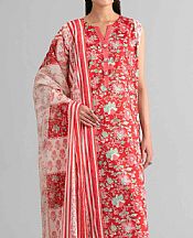 Nishat Red Lawn Suit (2 pcs)- Pakistani Designer Lawn Suits