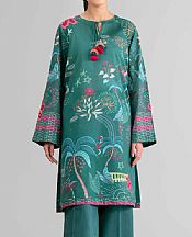 Nishat Viridian Green Lawn Suit (2 pcs)- Pakistani Designer Lawn Suits