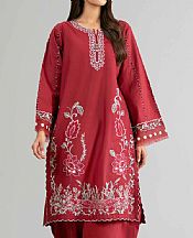 Nishat Reddish Lawn Suit (2 pcs)- Pakistani Designer Lawn Suits