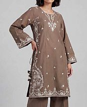 Nishat Pastel Brown Lawn Suit (2 pcs)- Pakistani Lawn Dress