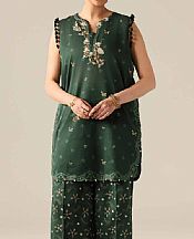 Nishat Green Lawn Suit (2 pcs)- Pakistani Lawn Dress