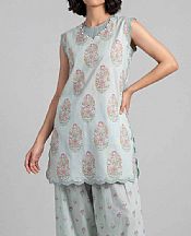 Nishat Pale Blue Lawn Suit (2 pcs)- Pakistani Designer Lawn Suits