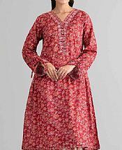 Nishat Brick Red Lawn Suit (2 pcs)- Pakistani Designer Lawn Suits
