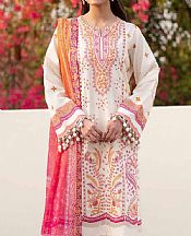 Nishat Off White Lawn Suit- Pakistani Lawn Dress
