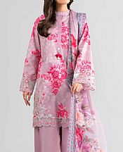 Nishat Light Mauve Lawn Suit- Pakistani Designer Lawn Suits