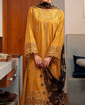 Nishat Mustard Lawn Suit- Pakistani Designer Lawn Suits