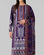 Nishat Purple Lawn Suit- Pakistani Lawn Dress
